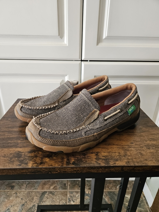 Twisted X Shoes - Twisted X Driving Mocs Moccasin Slip-On Loafers Boat Shoes Fabric/Leather